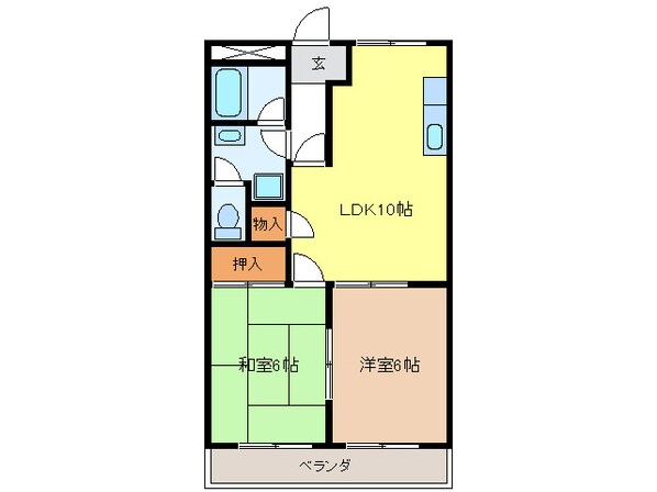 クリスタルハイムの物件間取画像